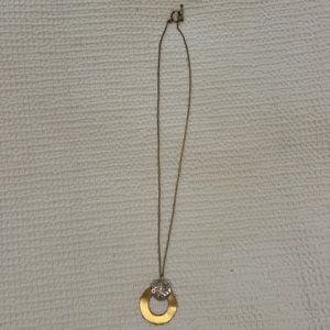 Long gold necklace